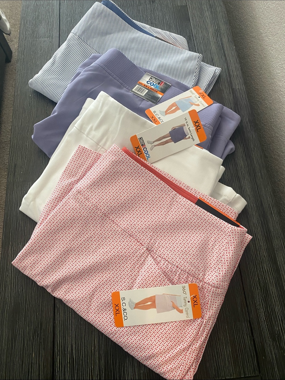 Pack of 4 Colors! XXL S.C. & Co and 32 Cool Tummy Control Skort Clear Out Price!